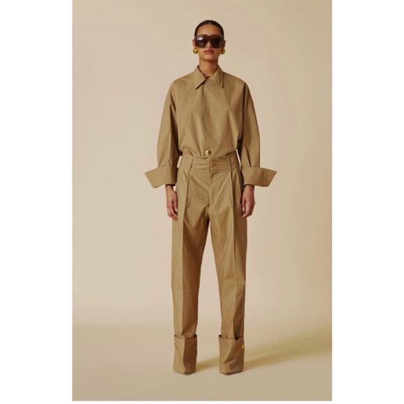 DARKPARK Sz S Small Jodie Popeline Tunic Shirt Top NWT Camel - Picture 11 of 12